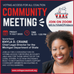 July 11: Join the Conversation on Voting Access & Legal System Barriers