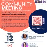VAAC Friday Meeting: Women Leading the Fight for Housing Justice – Know Your Rights, A Conversation on Tenant Protections & Housing Policy