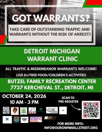 Expungement Clinics, Warrant Clinic, and Road to Restoration Events in Michigan