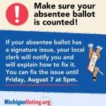 Absentee Ballot Signature Issue? Fix It by Friday at 5:00 PM